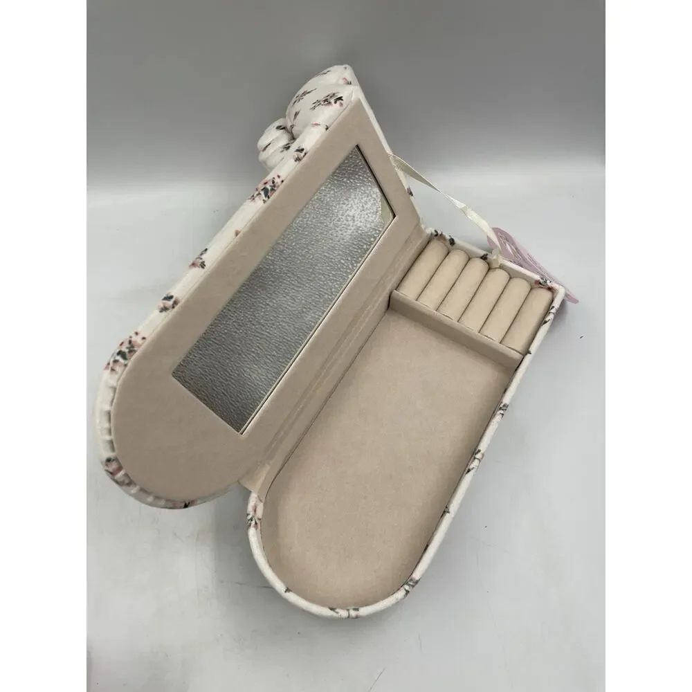 NWT Mini Floral Sofa Couch Chaise Jewelry Box Organizer 11”x6”